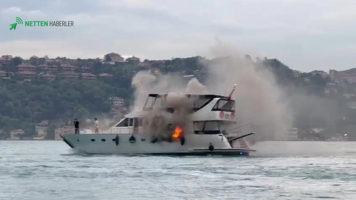 Bebek Sahili Açıklarında Tur Teknesinde Korkutan Yangın: Mürettebat Son Anda Kurtarıldı