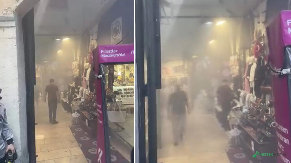 Kapalıçarşı'da Nefes Kesen Anlar: Tarihi Dokuyu Duman Kapladı, Panik Hakim!